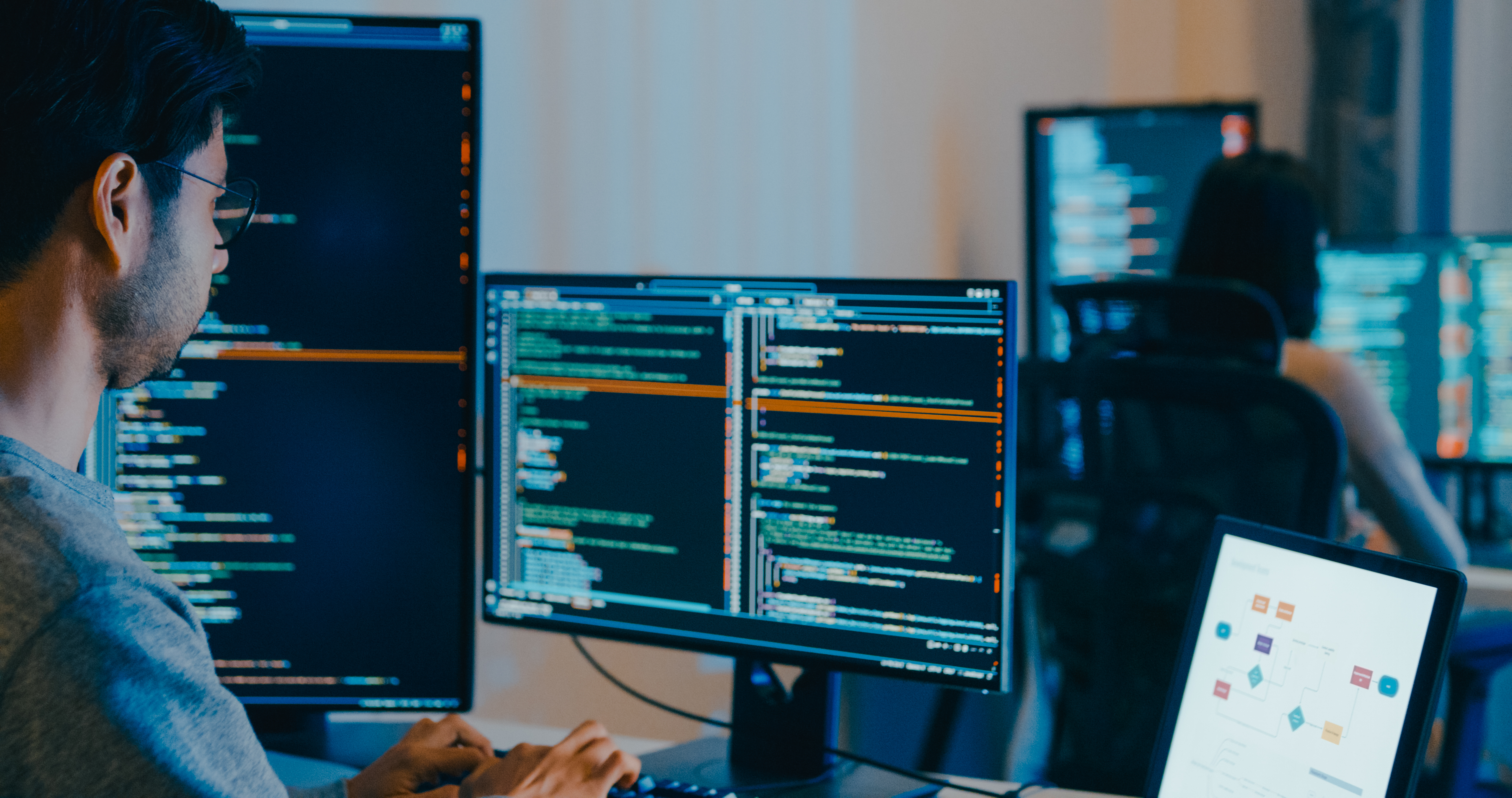 NewTekno developer team working on IT solutions